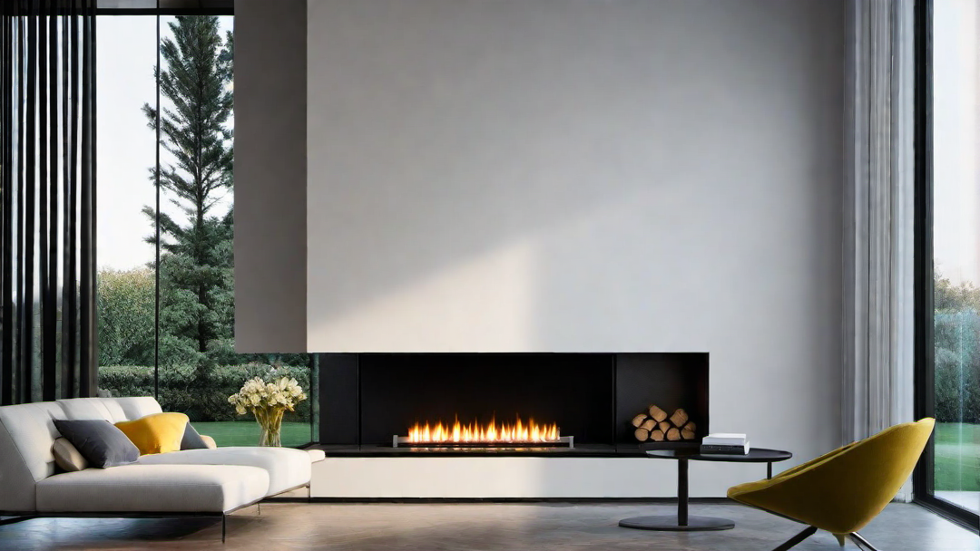 Bold and Edgy: Contrast Black Modern Fireplace Design