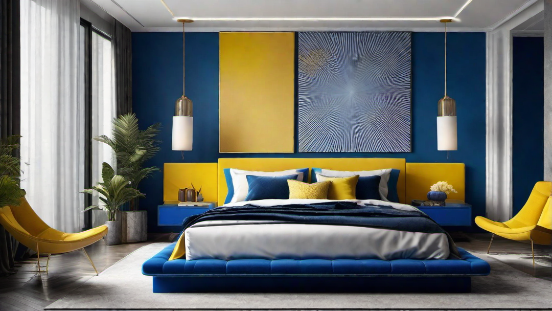 Bold and Vibrant: Modern Bedroom with Statement Colors