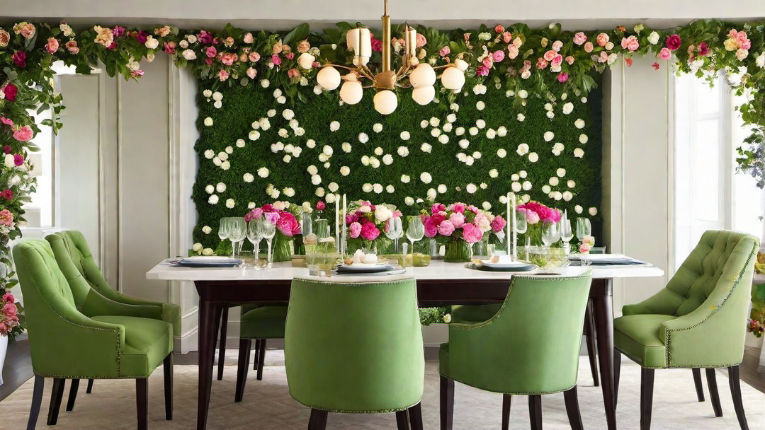 Botanical Beauty: Vibrant Floral Dining Space