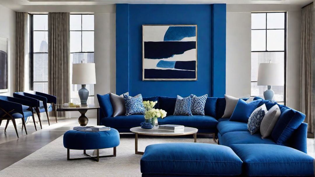 Bright Cobalt Touches: Creating a Fresh and Modern Great Room