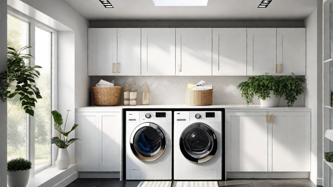 Bright and Airy: Sunlit Laundry Room with Skylight