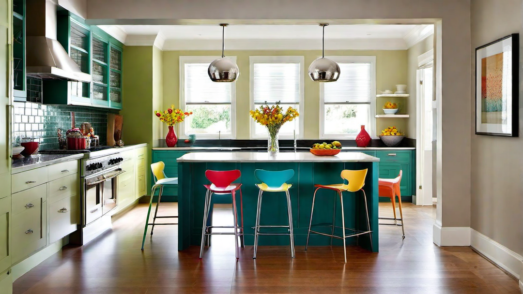 Charming Eclecticism: Mix and Match Colorful Kitchen Chairs