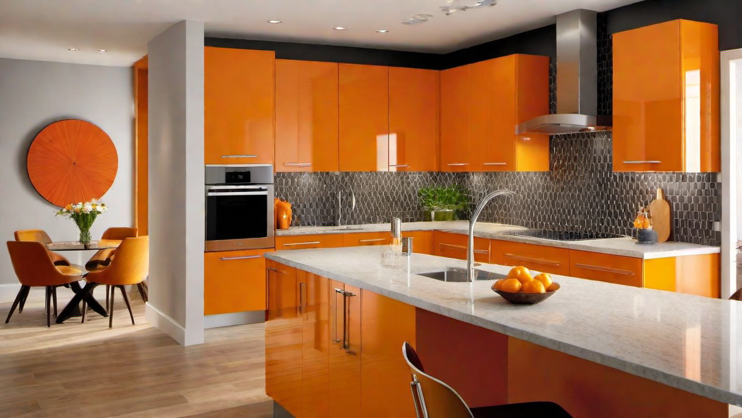 Cheerful Tangerine: Creating a Welcoming and Dynamic Kitchen Space