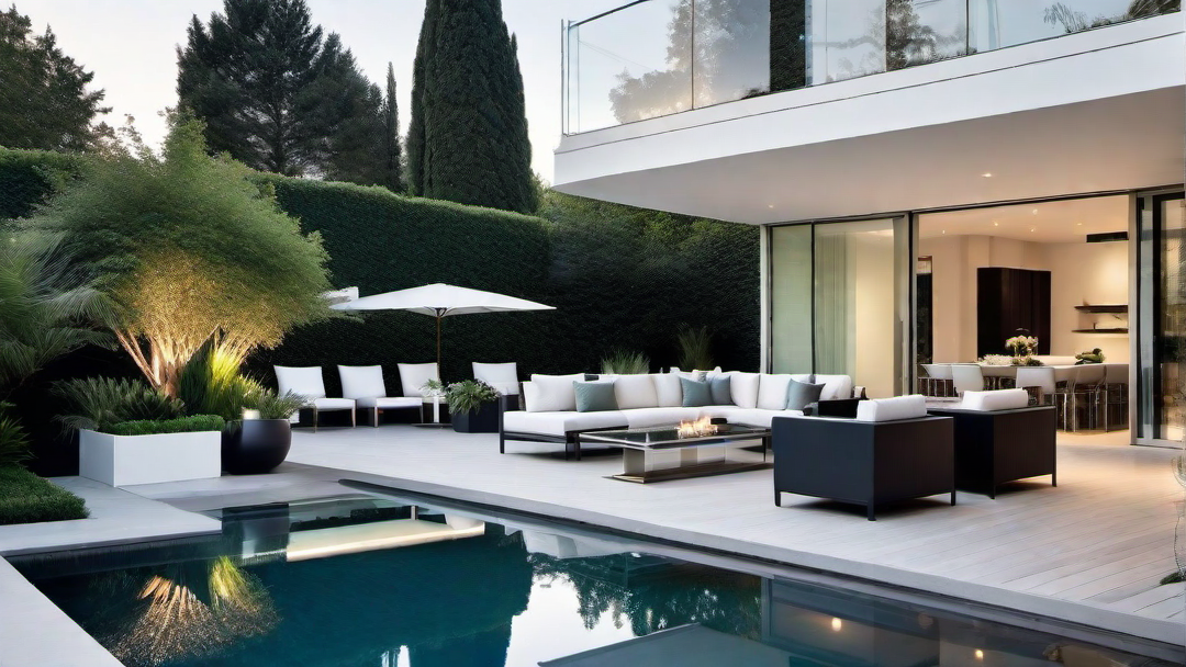Chic and Sleek: Minimalist Sparkling Terrace Design