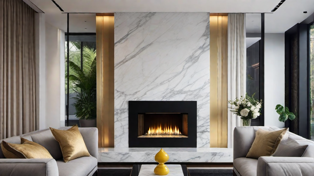 Chic and Stylish: Contemporary Fireplace with Marble Surround