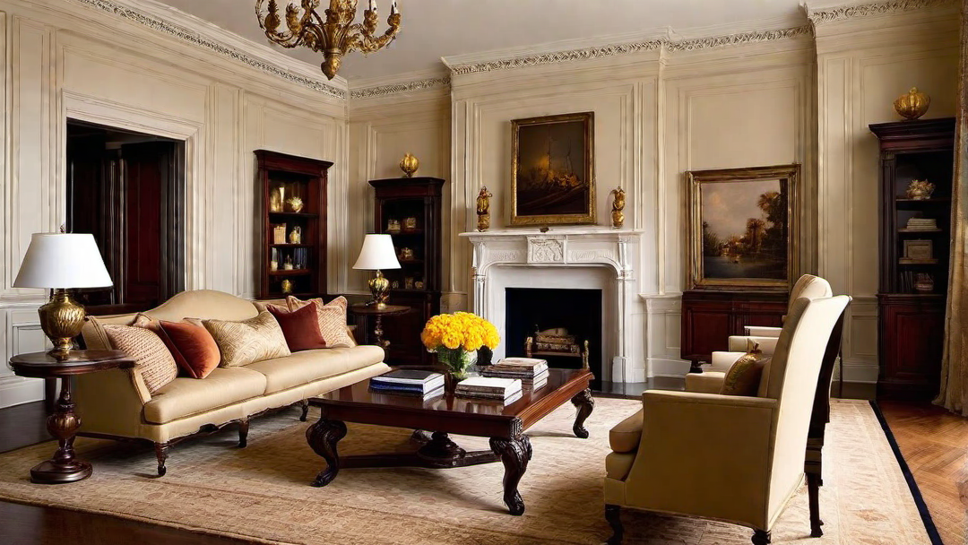 Classic Fireplace: Focal Point of a Colonial Style Living Room