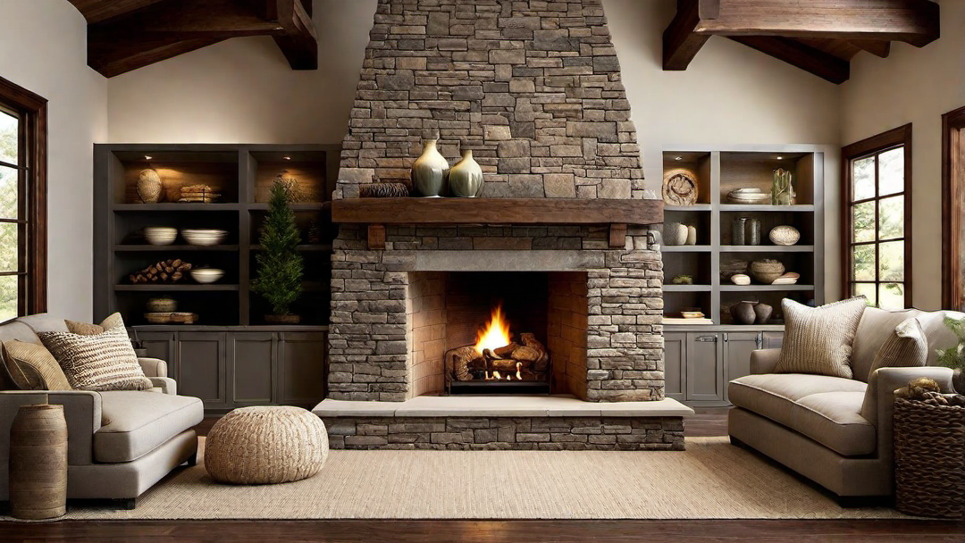 Classic Stone Fireplace: A Timeless Centerpiece for Ranch Style Homes