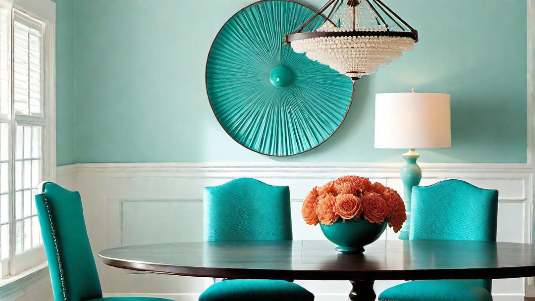 Coastal Vibes: Colorful Dining Room with Ocean-Inspired Palette