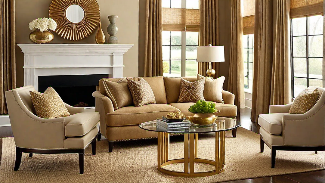 Cohesive Color Palette: Harmonizing Shades in a Gleaming Living Room