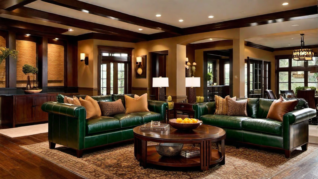 Cohesive Design: Unified Color Scheme and Decor in Craftsman Living Rooms