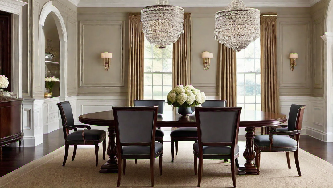 Colonial Details: Ornate Molding and Wainscoting in Dining Spaces