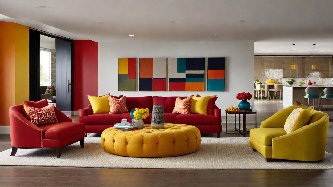 Colorful Accents: Infusing Energy into the Great Room Space
