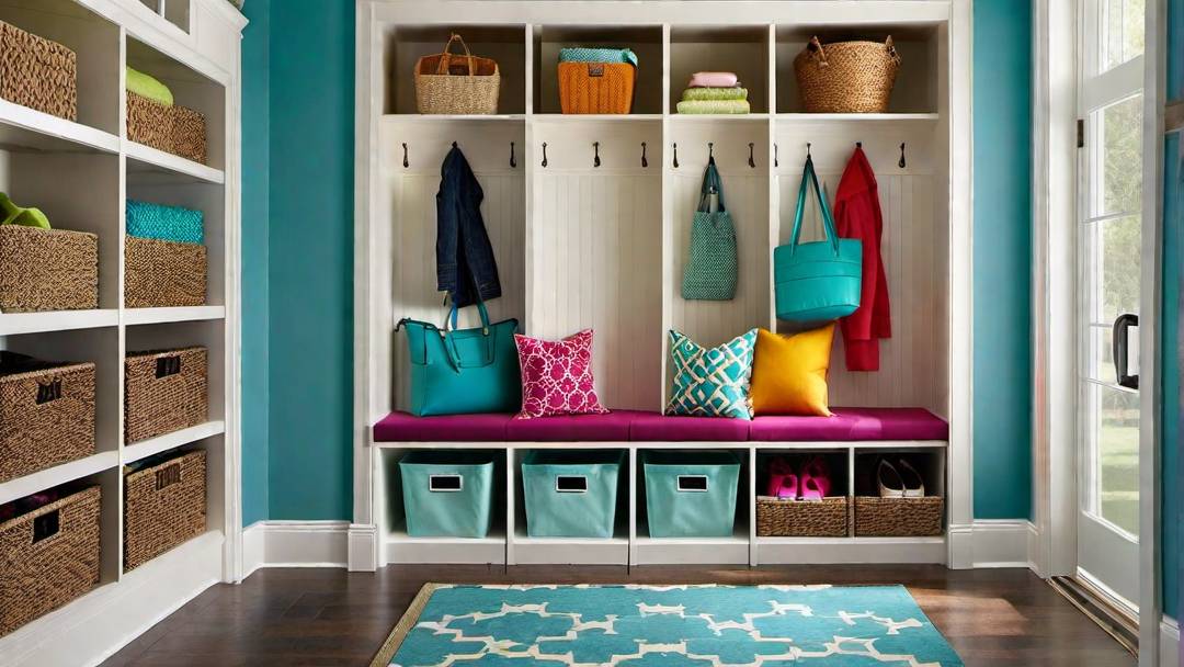 Colorful Welcome: Bright and Playful Mudroom Palette