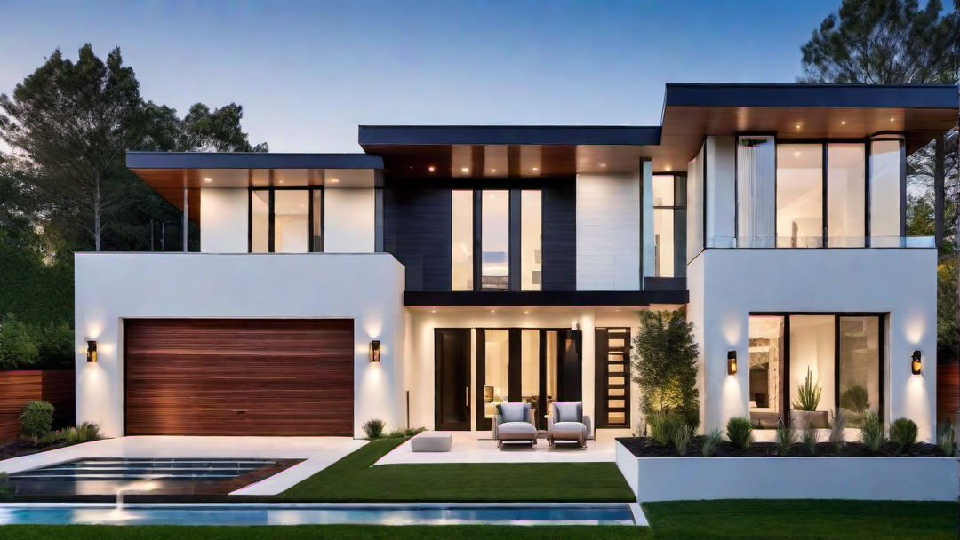 Contemporary Elegance: Modern Dream Home Exterior with Luxurious Touches