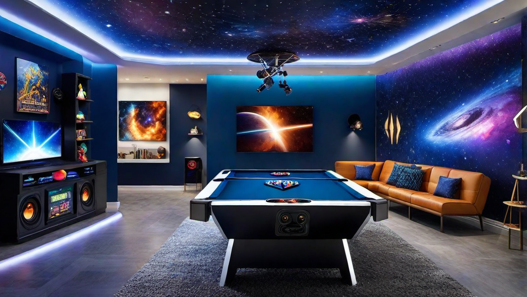 Cosmic Adventure: Space-themed Decor and Starry Lighting