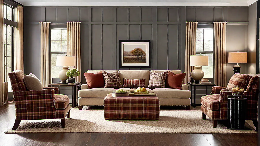 Country Living: Plaid Upholstery and Quilted Throws