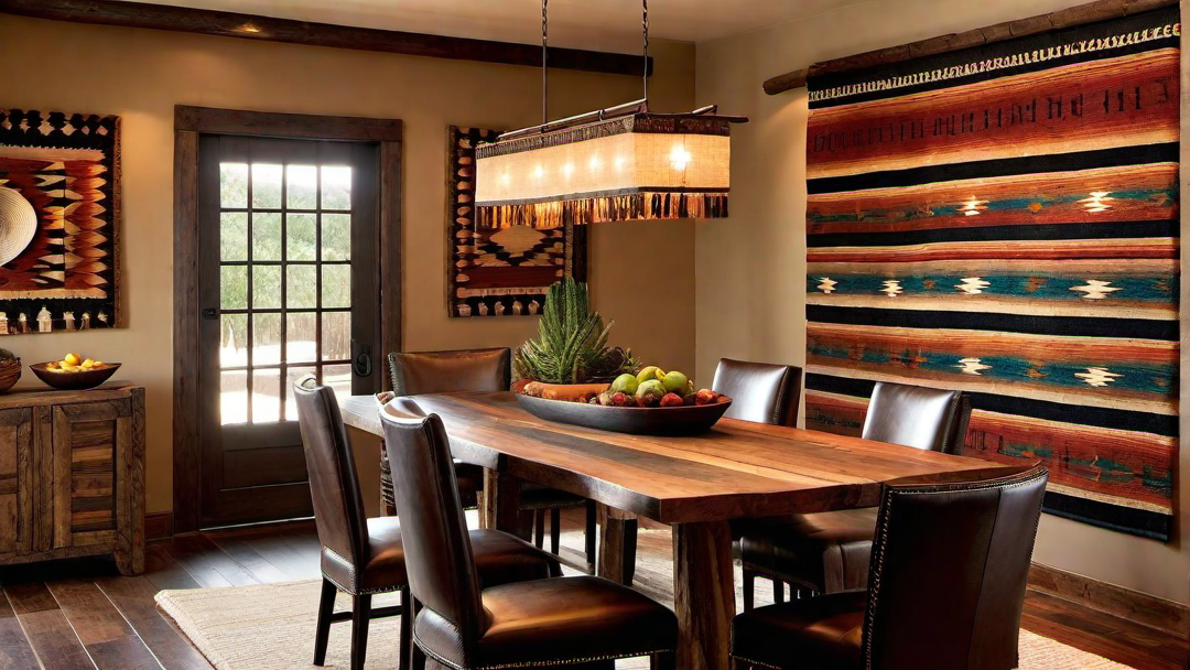 Cowboy Chic: Southwestern Influence in Ranch Style Dining Room