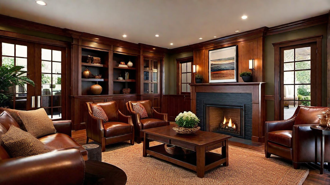 Cozy Fireplaces: Focal Point of Craftsman Style Living Rooms