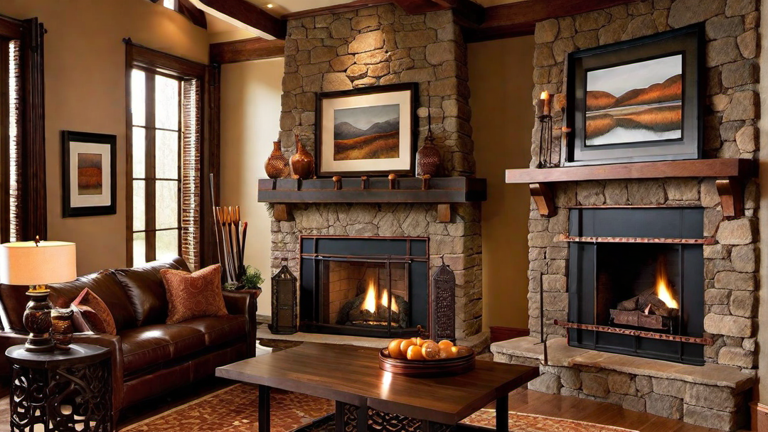 Craftsman Fireplace Accessories: Hand-hammered Iron and Copper