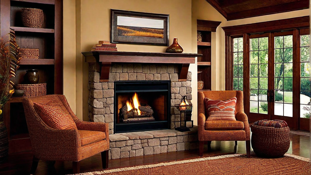Craftsman Fireplace Hearth Décor: Coordinating with the Interior
