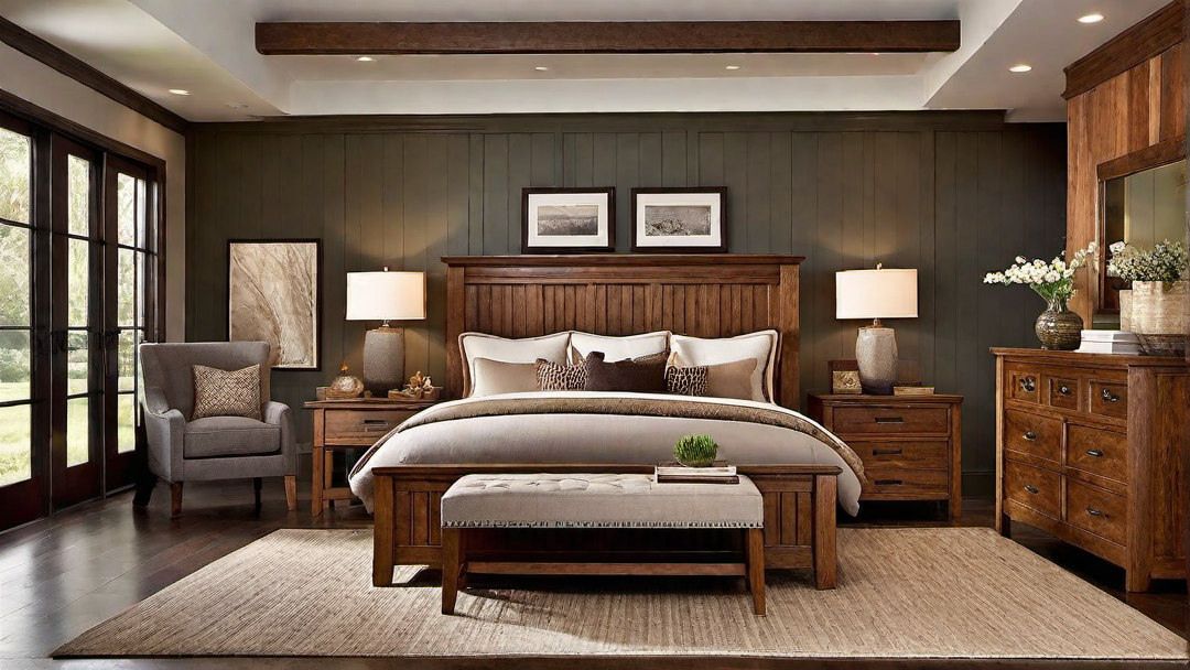 Craftsman Style Bedroom: A Showcase of Warm Wood Tones