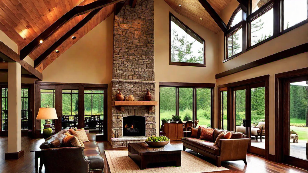 Craftsman Style Great Room: Blending Indoors and Outdoors