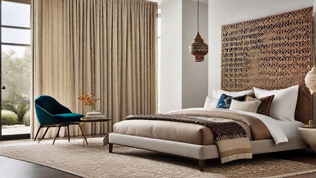 Cultural Fusion: Modern Bedroom with Global Influences