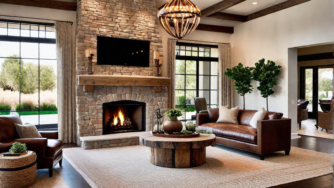 Custom Character: Unique Fireplace Design in Ranch Style Home