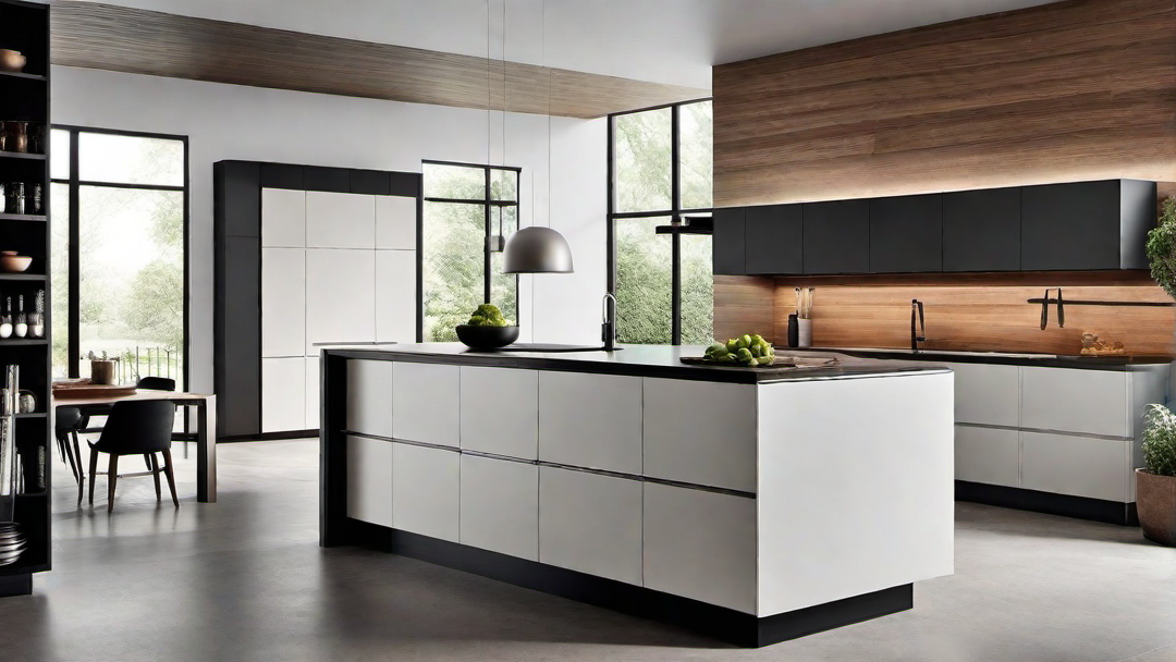 Customized Cabinetry: Contemporary Kitchen with Unique Storage Solutions