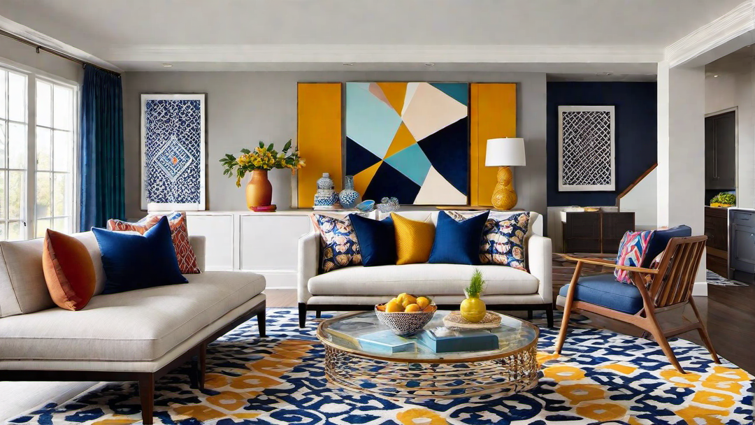 Dynamic Patterns: Adding Depth to Vibrant Great Room Decor