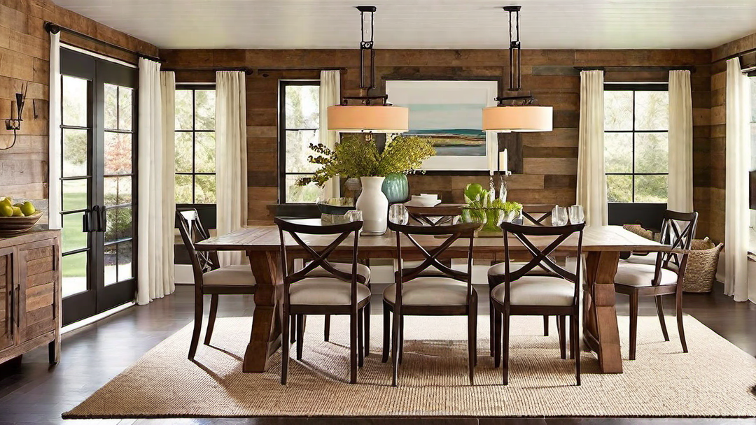 Earthy Palette: Natural Colors in Ranch Dining Room
