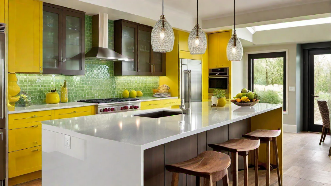 Eco-Friendly: Vibrant Kitchen with Sustainable Materials