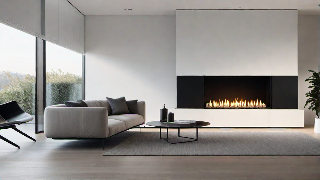 Effortless Simplicity: Minimalist Fireplace in Modern Space