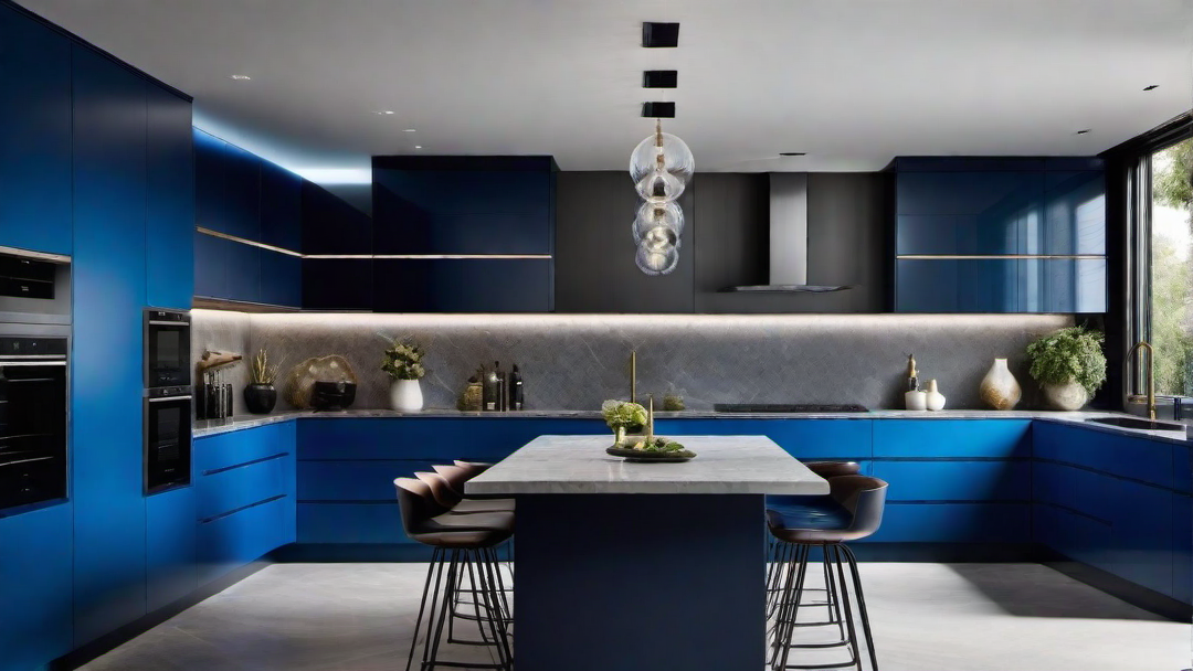 Electric Blue: Adding a Pop of Color to the Kitchen Island