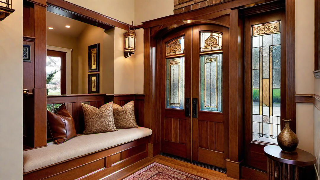 Enclosed Foyers: Craftsman Style Entryways with Warm Inviting Ambiance