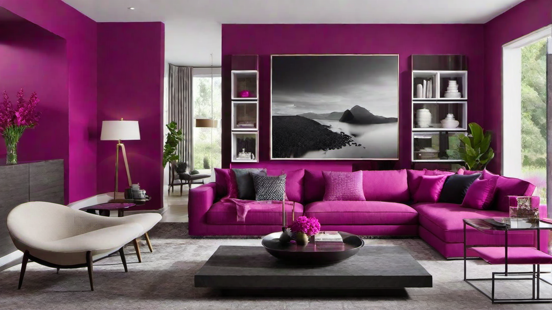 Energetic Magenta: Adding a Punch of Color to the Great Room