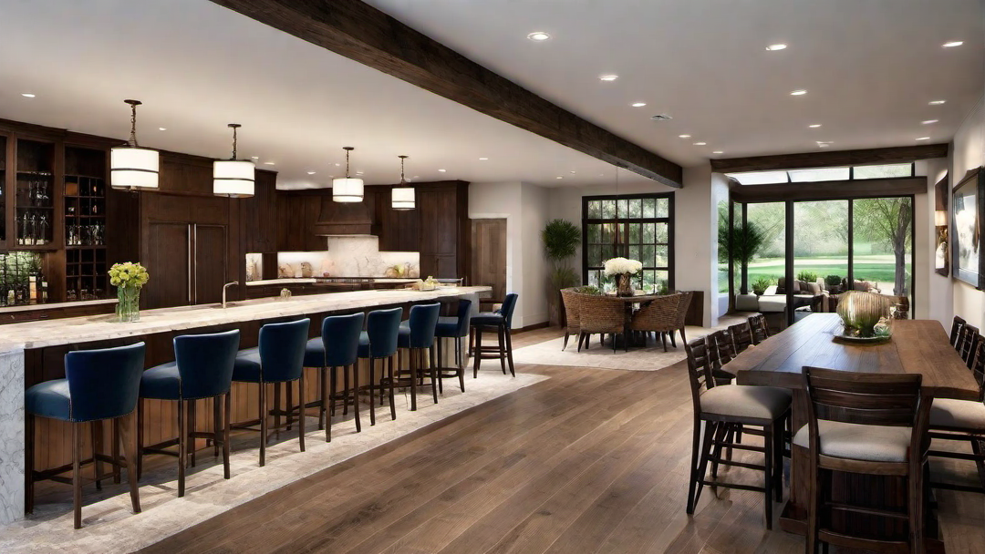 Entertaining Area: Bar Counter and Ample Dining Space