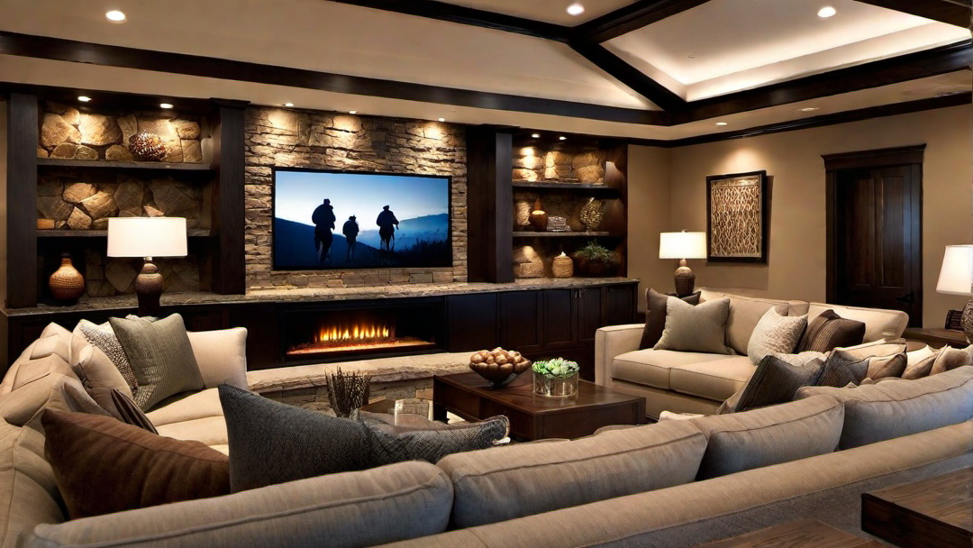 Entertainment Centers: Integrating Fireplaces into Ranch Style Media Rooms