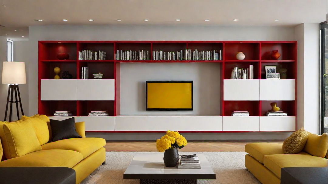 Entertainment Central: Vibrant Living Room with Media Wall