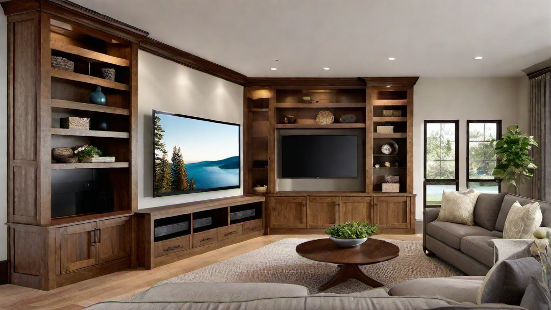 Entertainment Options for Craftsman Style Great Rooms