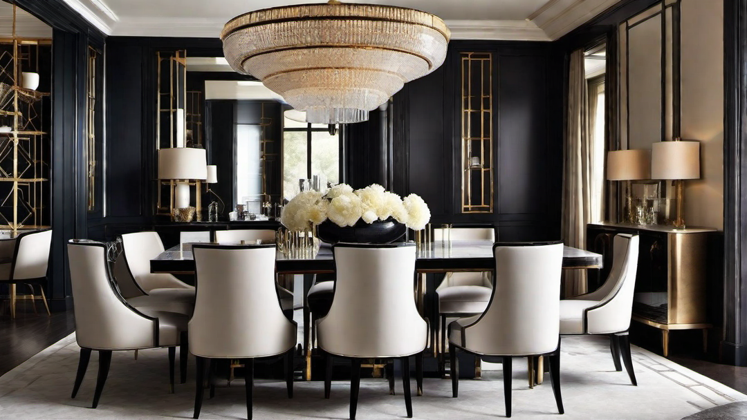 Extravagant Dining: Opulent Tables and Display in Art Deco Inspired Spaces
