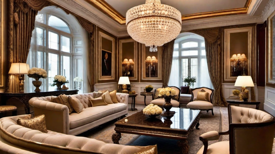 Extravagant Lighting: Chandeliers and Sconces in Victorian Living Room