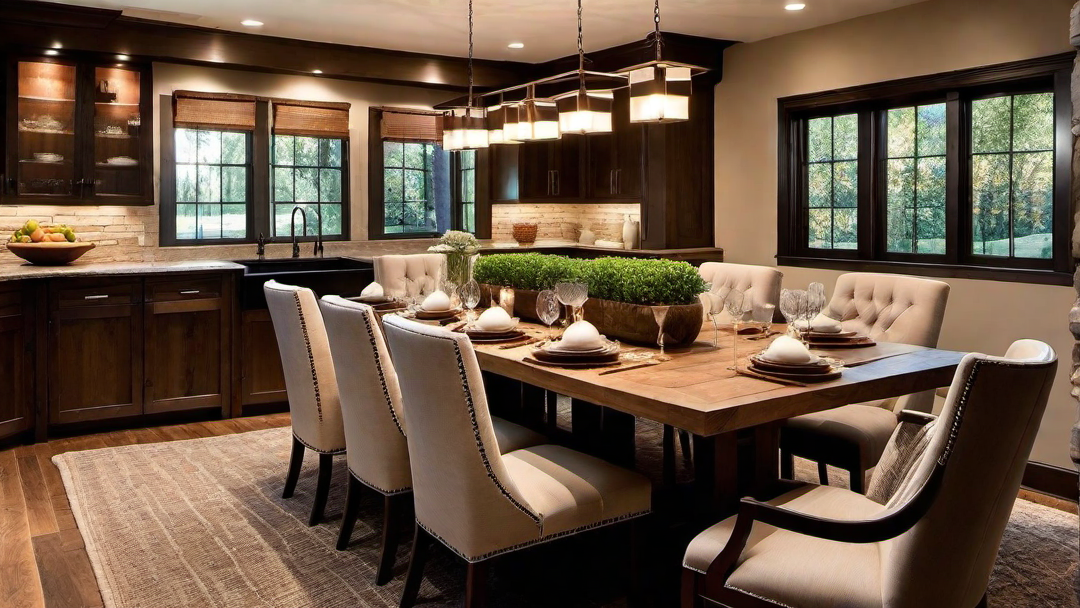 Family Comfort: Casual and Inviting Ranch Style Dining Area