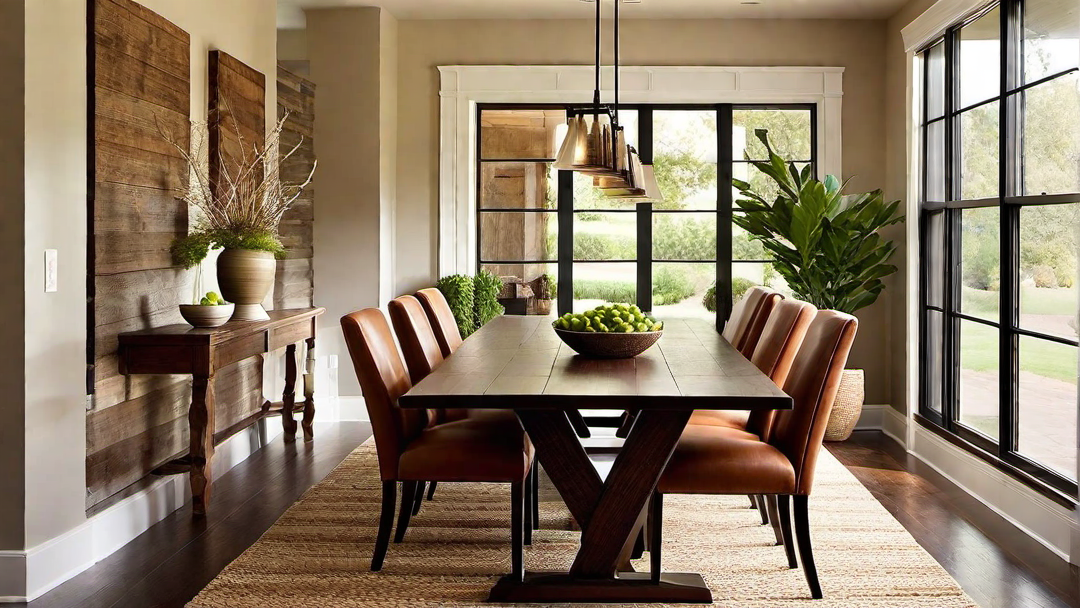 Family Friendly: Warm and Inviting Ranch Style Dining Room