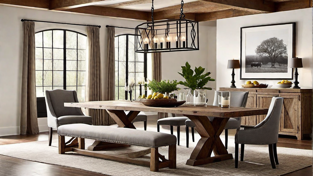Farmhouse Elegance: Classic Ranch Style Dining Room