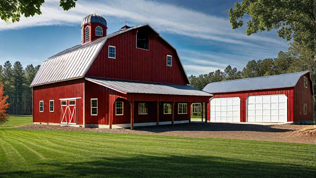 Farmhouse Flair: Traditional Red Barn Style Exteriors