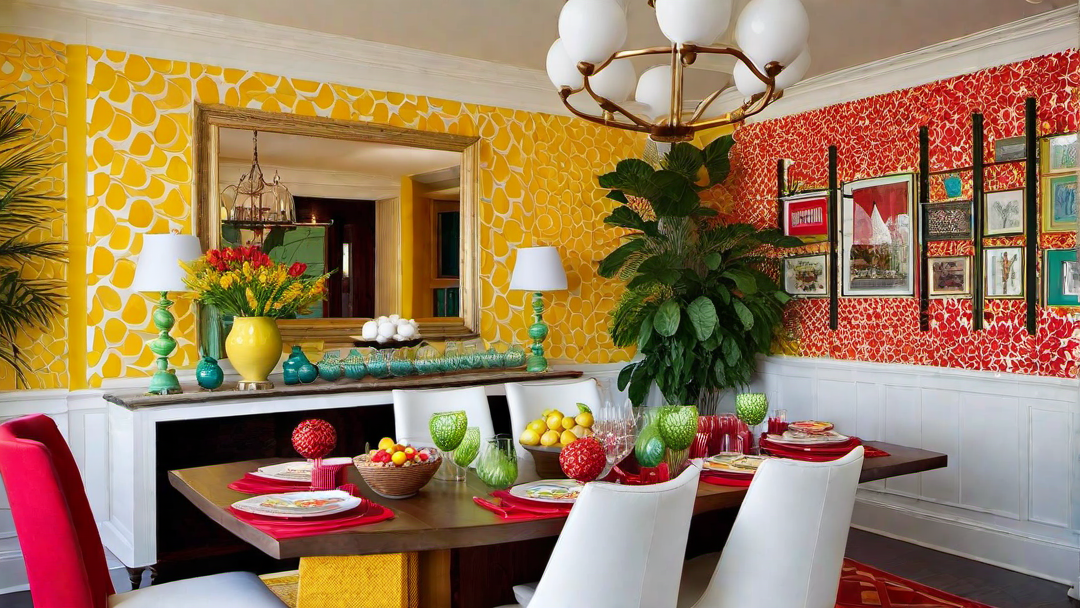 Festive Atmosphere: Colorful Dining Room for Entertaining