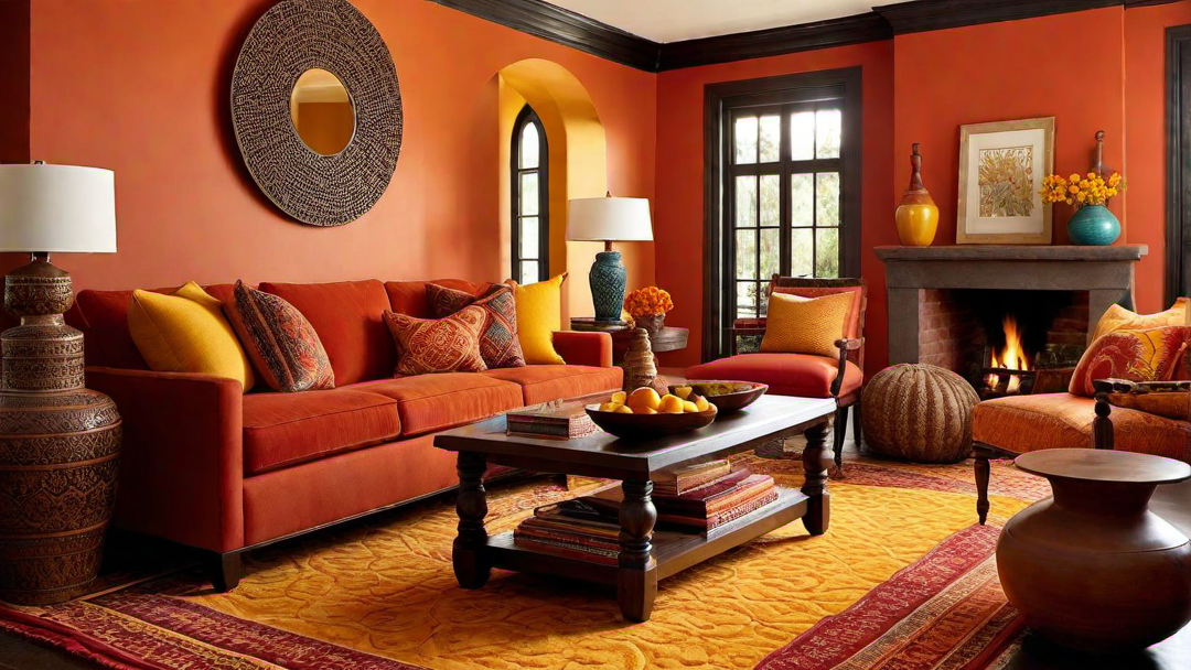 Fiesta Ready: Vibrant Living Room with Spanish Influence