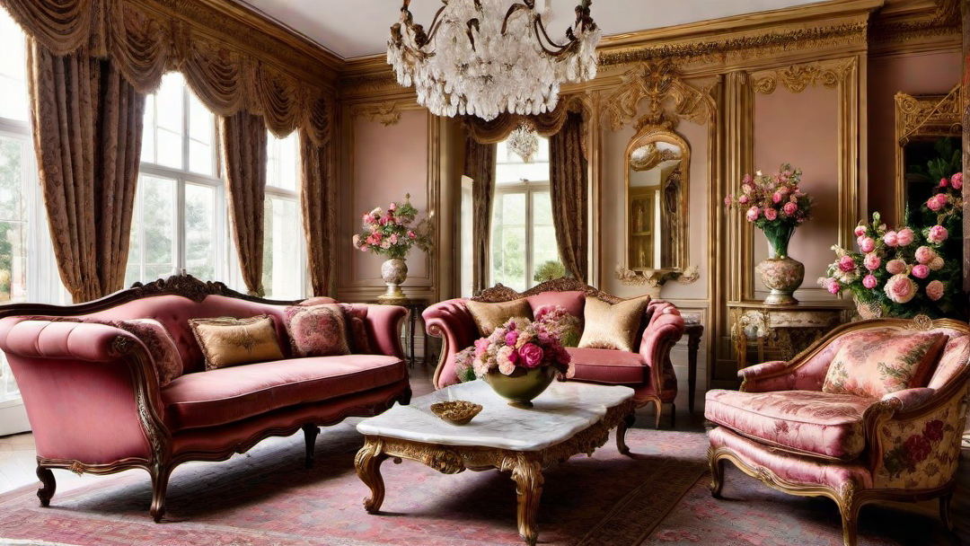 Floral Accents: Victorian-inspired Upholstery and Decor