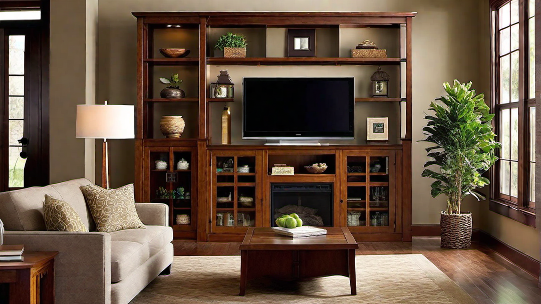 Functional Beauty: Storage and Shelving in a Craftsman Living Room